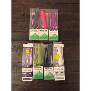 Lot 7 Wireless Gear Micro USB Rapid Car Chargers Android Multi Color 5ft Cable
